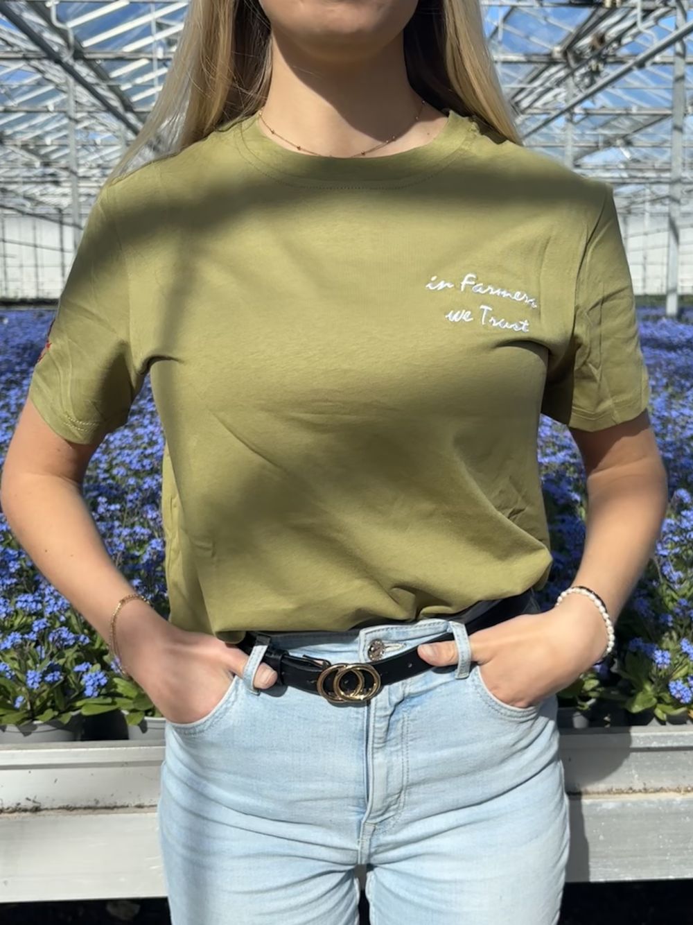 boerin t shirt groen
