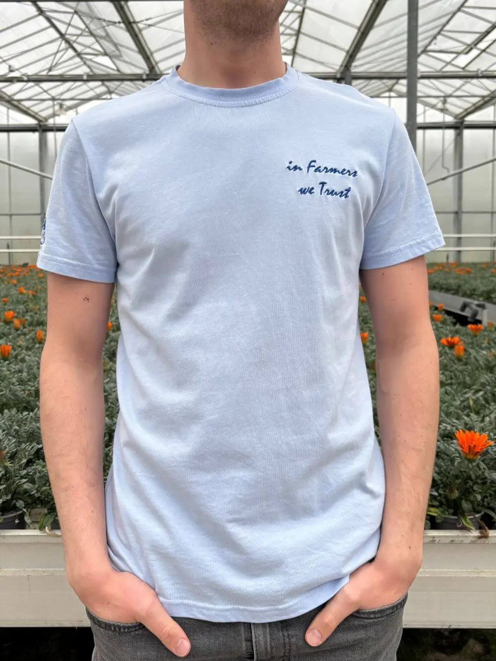 in farmers we trust blauw kleding