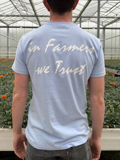in farmers we trust blauw kleding man